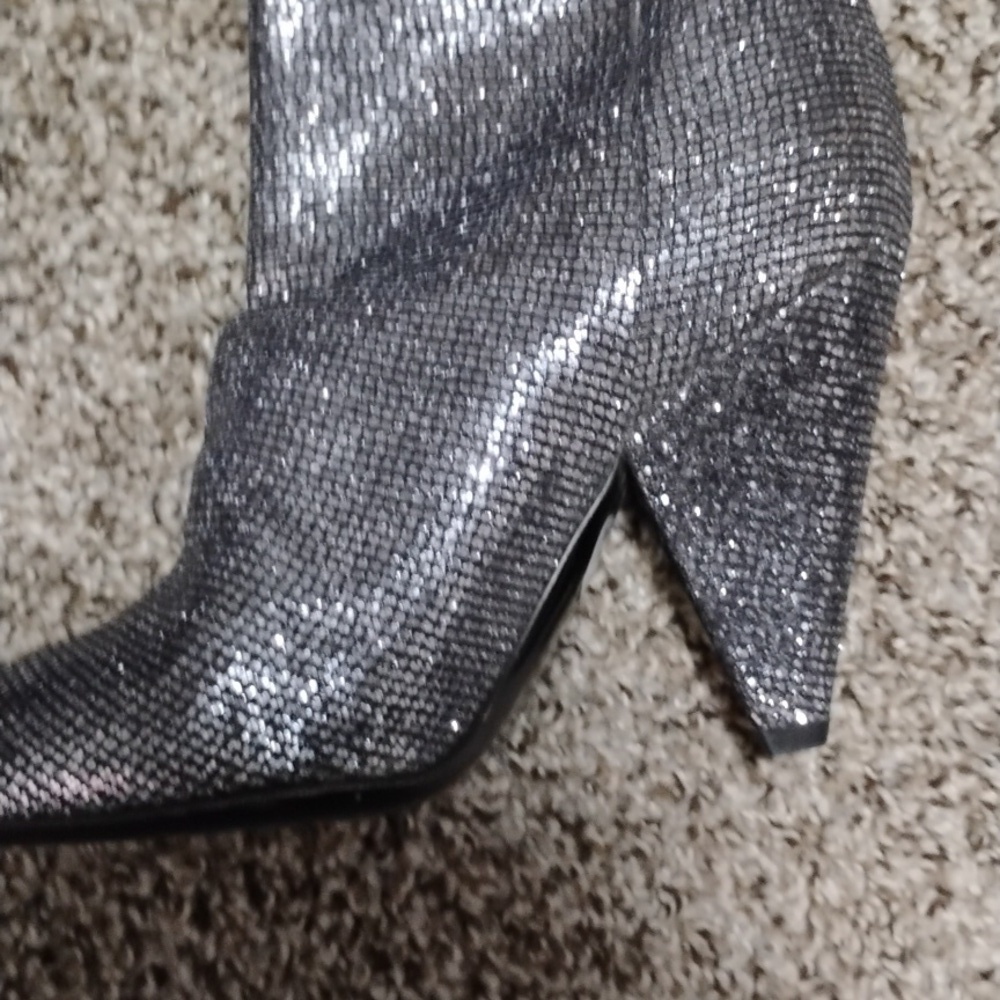Giampaolo Viozzi Glitter Sparkle Knee‑High Boots — Italian Designer Size 7 - Picture 4 of 4